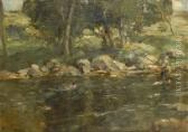 The Angler Oil Painting by James Humbert Craig