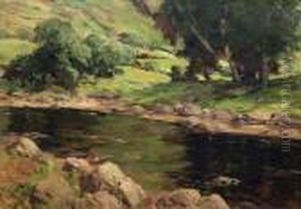 Riverscape Oil Painting by James Humbert Craig