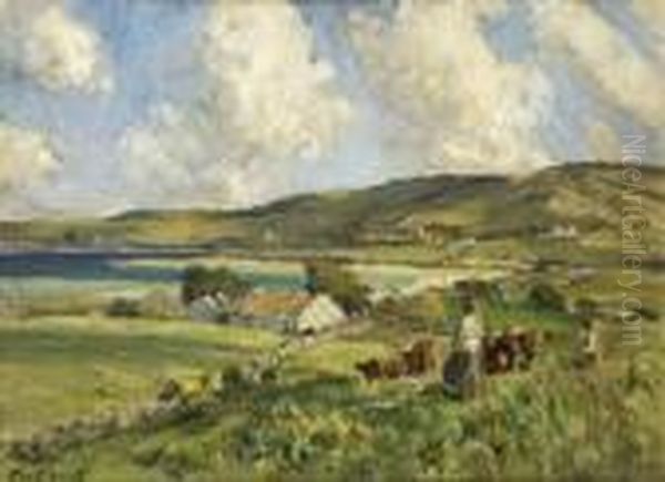 Summer In The Rosses Oil Painting by James Humbert Craig