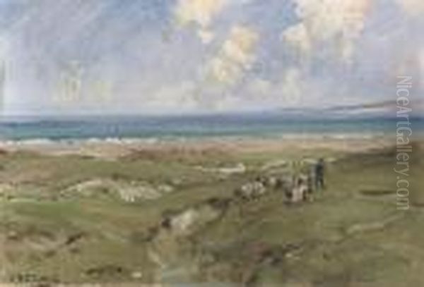 Shepherd By A Strand Oil Painting by James Humbert Craig