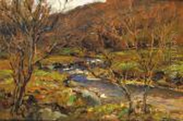 The River Dun, Cushendun Oil Painting by James Humbert Craig