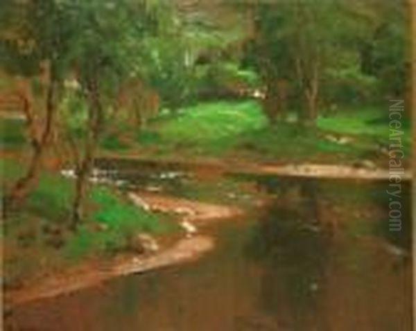 The River Bank Oil Painting by James Humbert Craig