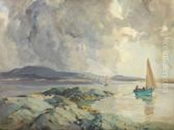 Donegal Herring Boats Oil Painting by James Humbert Craig