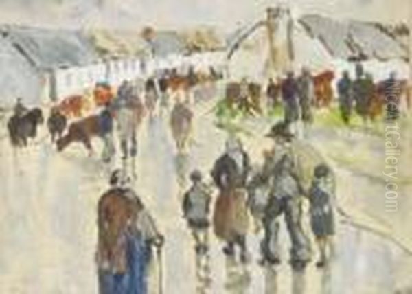 A Wee Fair Oil Painting by James Humbert Craig