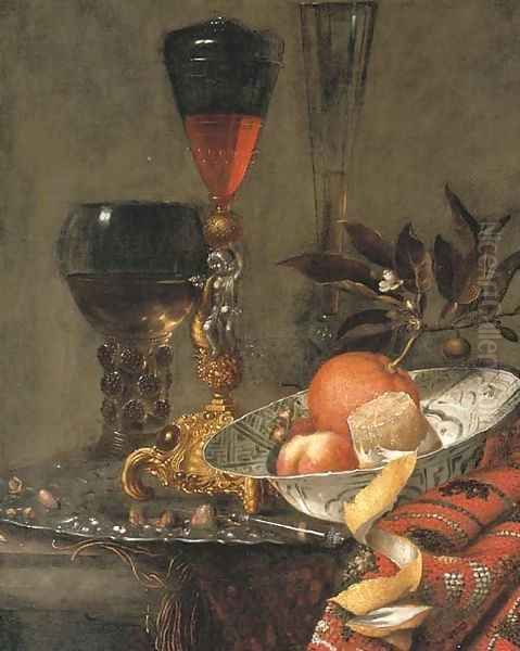 Orange with blossom Oil Painting by Willem Kalf