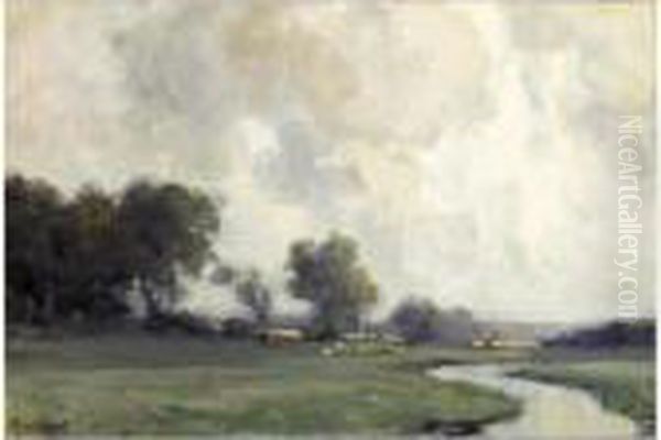 River Landscape Oil Painting by James Humbert Craig