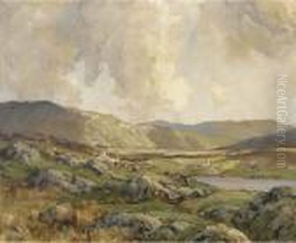 Lough Landscape, Donegal Oil Painting by James Humbert Craig