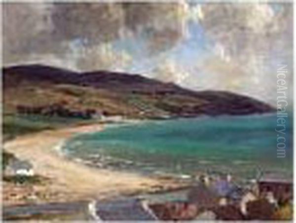 Cushendun Bay, Co. Antrim Oil Painting by James Humbert Craig