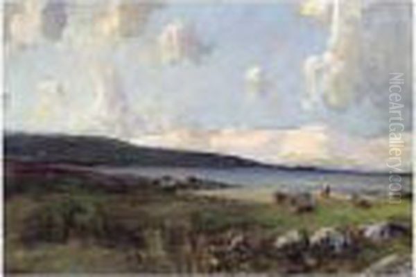 Evening - Cattle Oil Painting by James Humbert Craig