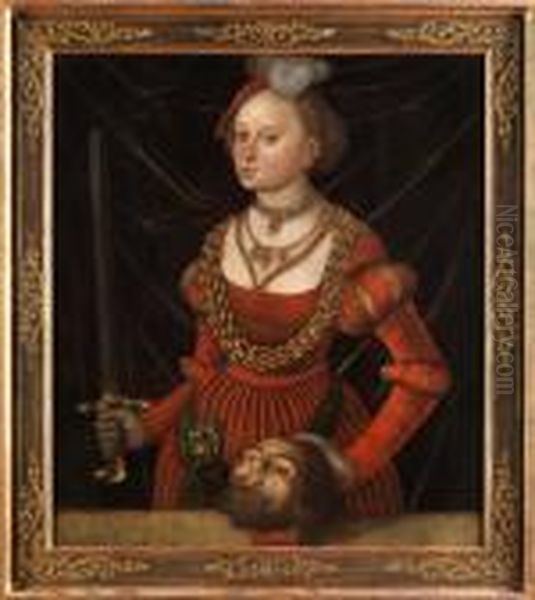 Judith Mit Dem Haupt Desholofernes Oil Painting by Lucas The Elder Cranach