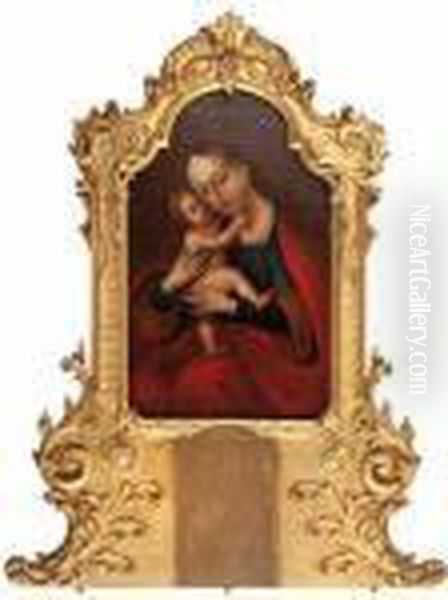 Gnadenbild Maria Hilf Oil Painting by Lucas The Elder Cranach