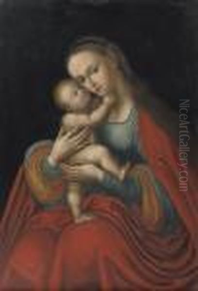 Madonna And Child Oil Painting by Lucas The Elder Cranach