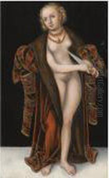 Lucretia Oil Painting by Lucas The Elder Cranach