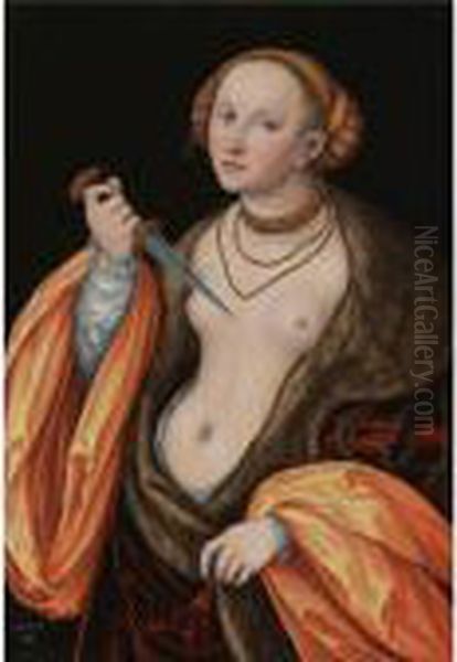 Lucretia Oil Painting by Lucas The Elder Cranach