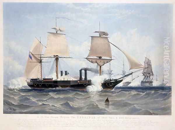 HMS Terrible Oil Painting by Knell, W.