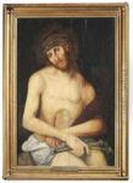 The Elder . Christ As The Man Of Sorrows Oil Painting by Lucas The Elder Cranach