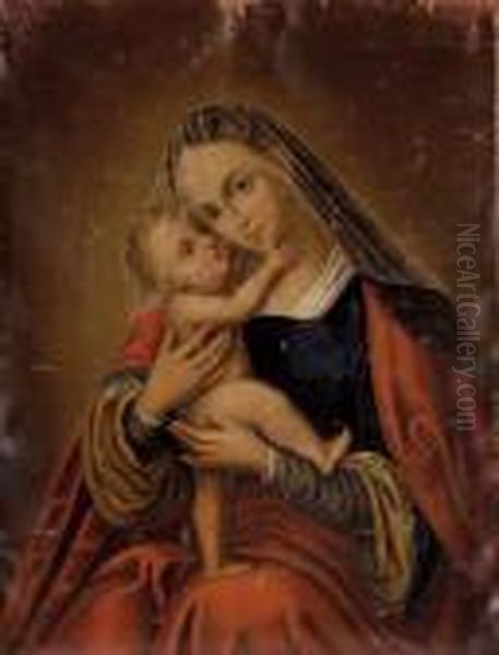 Gnadenbild Maria-hilf Oil Painting by Lucas The Elder Cranach