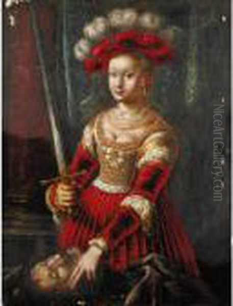 Judith And Holofernes Oil Painting by Lucas The Elder Cranach