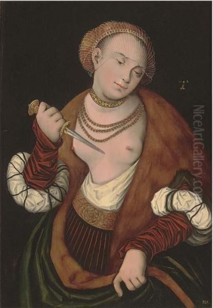 Lucretia Oil Painting by Lucas The Elder Cranach