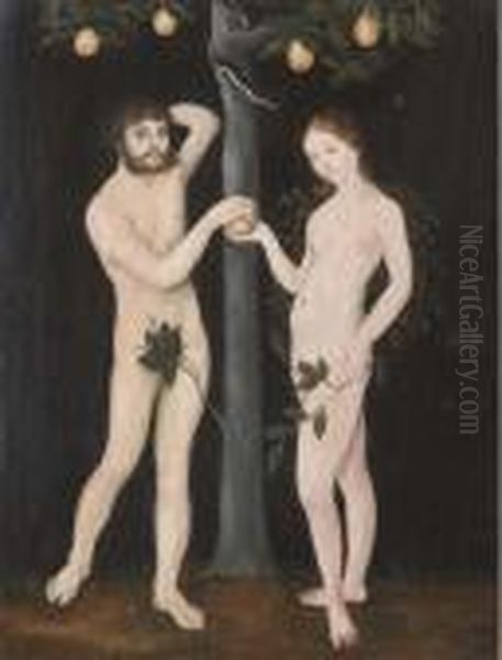 The Temptation Oil Painting by Lucas The Elder Cranach