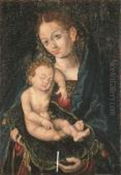 The Virgin And Child Oil Painting by Lucas The Elder Cranach