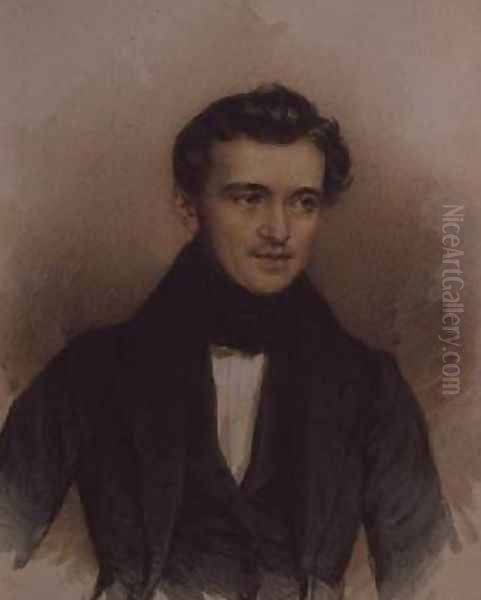 Johann Strauss the Elder 1804-49 2 Oil Painting by Josef Nikolaus Kriehuber