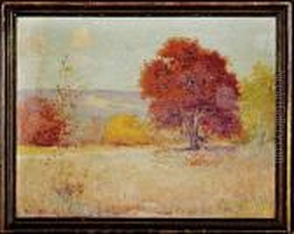 Sublime Autumn Landscape Oil Painting by Bruce Crane