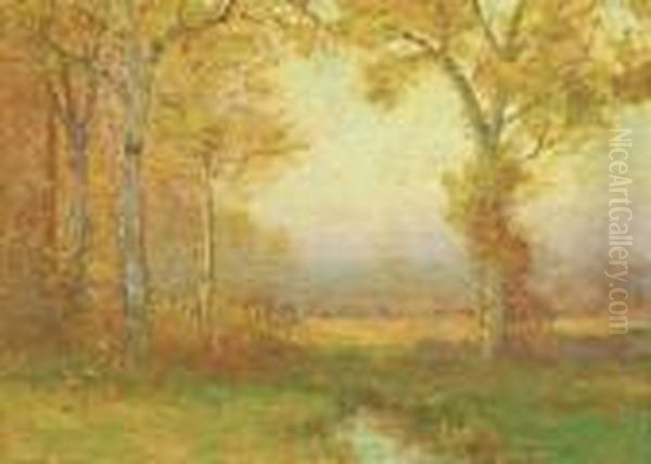 Autumn Morning Oil Painting by Bruce Crane