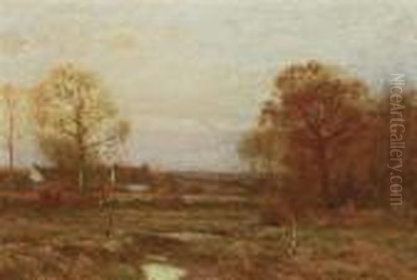 Late Autumn, Connecticut Oil Painting by Bruce Crane