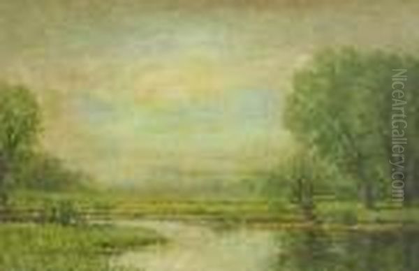 The Pond Oil Painting by Bruce Crane