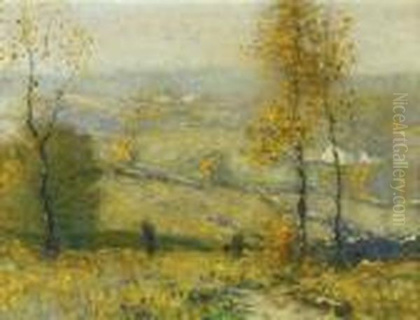 Autumn In Thecountryside Oil Painting by Bruce Crane