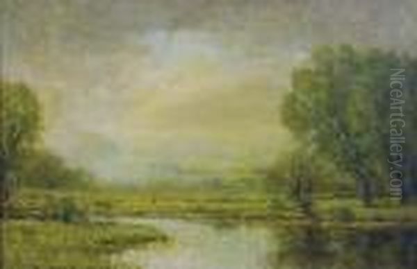 River Landscape Oil Painting by Bruce Crane