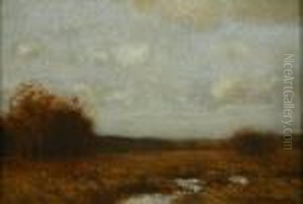 The Edge Of A Wood, Autumn Oil Painting by Bruce Crane