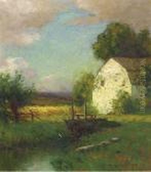 A Barn In Summer Oil Painting by Bruce Crane