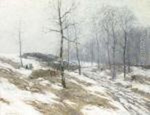 February Thaw Oil Painting by Bruce Crane