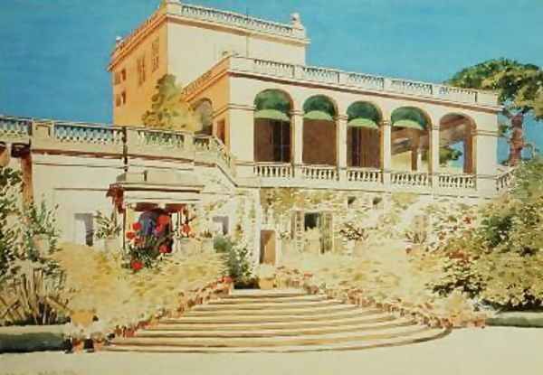 San Anton Palace Malta Oil Painting by Nicholas Krasnoff