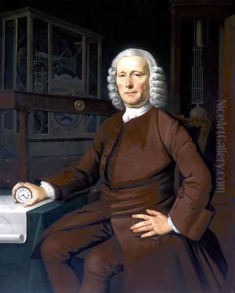 John Harrison 1693-1776 Oil Painting by Thomas King