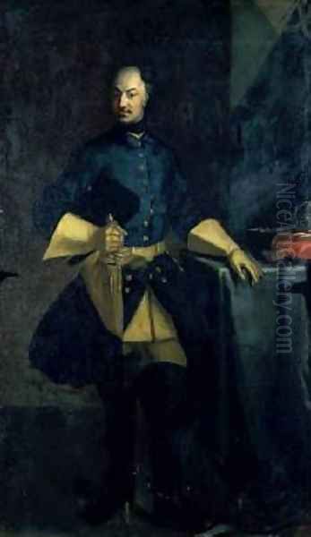 Portrait of King Karl XII 1682-1718 Oil Painting by David von Krafft