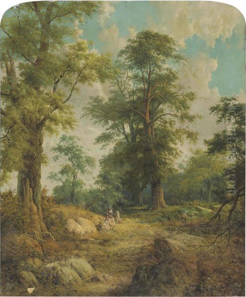 A Day In The Country Oil Painting by Thomas Creswick