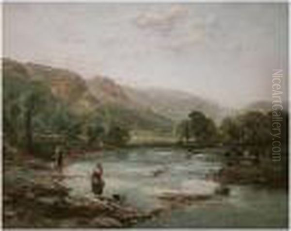 Shallow Streams Oil Painting by Thomas Creswick