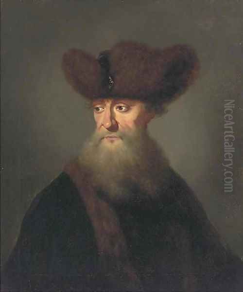 Portrait of a bearded gentleman Oil Painting by Johann Kupezky or Kupetzky