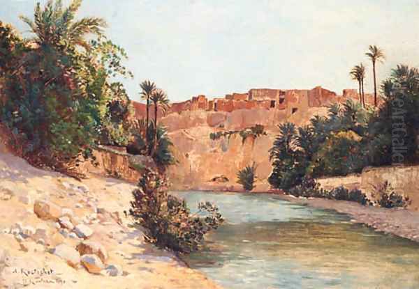 At El Kantara Oil Painting by Achille Koetschet