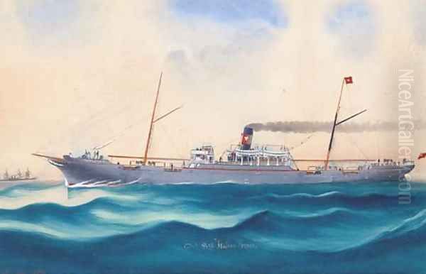 S.S. Italian Prince at sea Oil Painting by C. Kensington