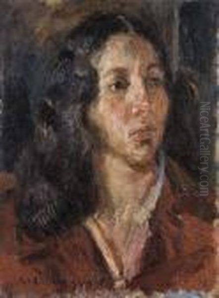 Ritratto Di Donna Oil Painting by Luigi Crisconio