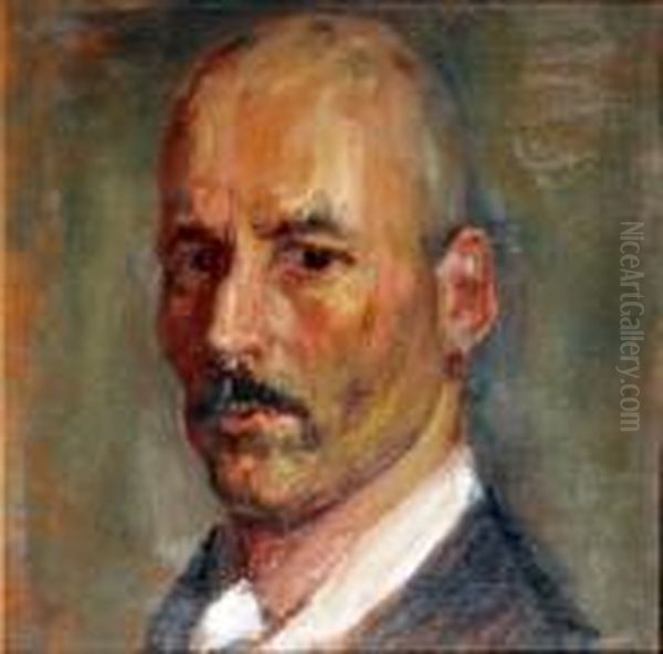 Autoritratto Oil Painting by Luigi Crisconio