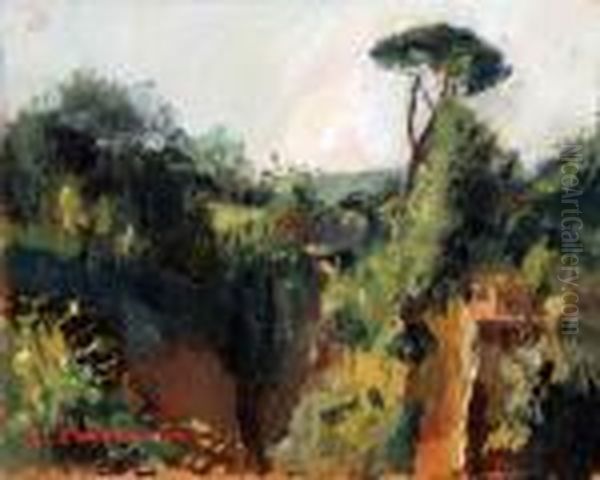 Paesaggio Oil Painting by Luigi Crisconio