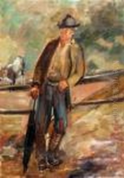 Il Pastore Oil Painting by Luigi Crisconio