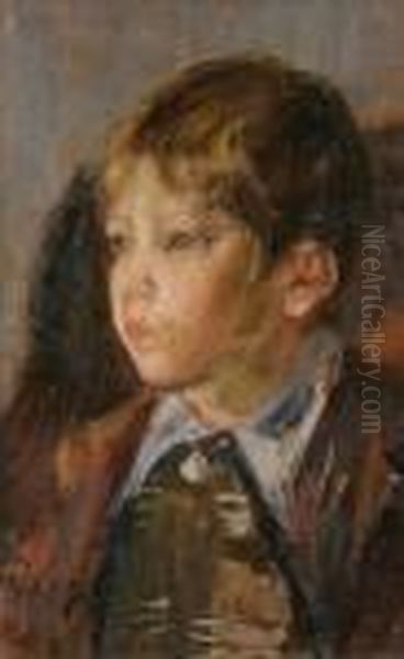 Bambino Oil Painting by Luigi Crisconio