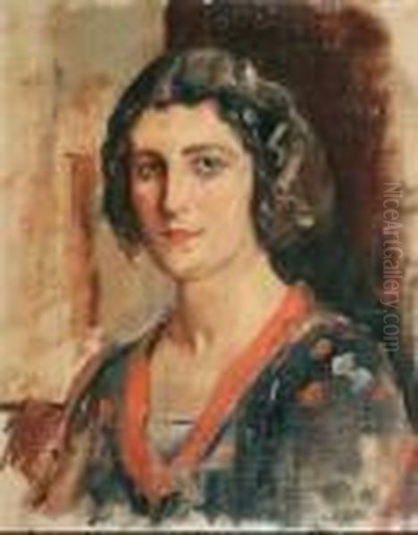 Figura Femminile Oil Painting by Luigi Crisconio