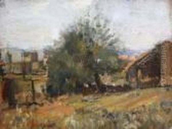 Paesaggio Oil Painting by Luigi Crisconio